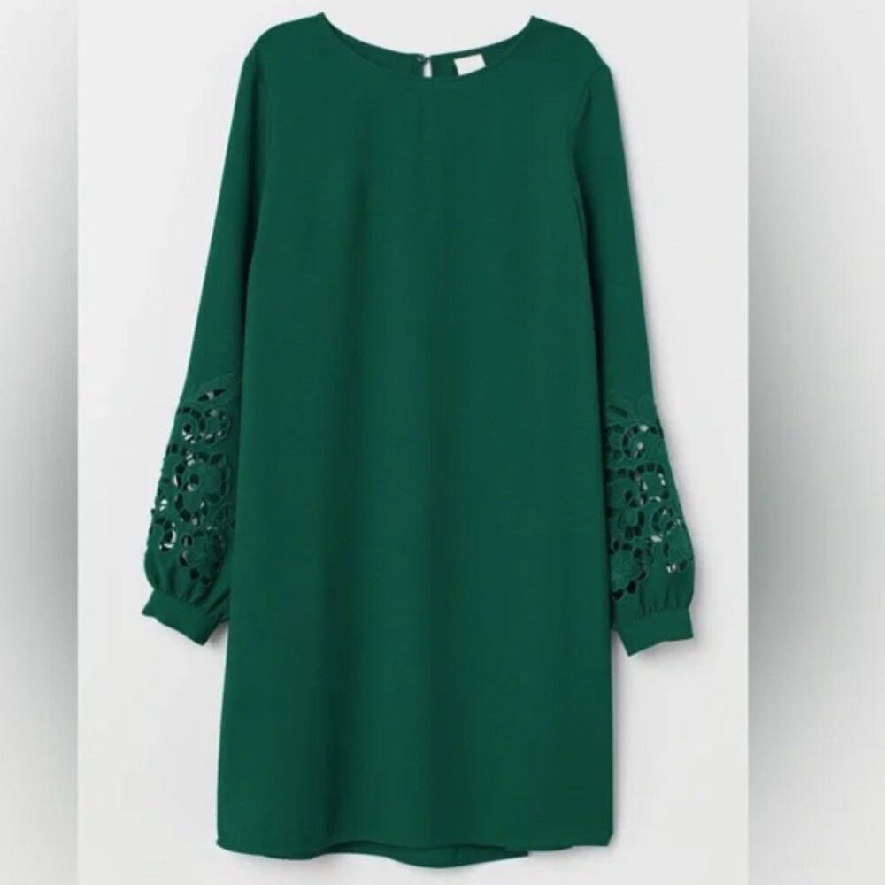 ✨ H&M Lace Cut-Out Balloon Sleeve‎ Dress✨